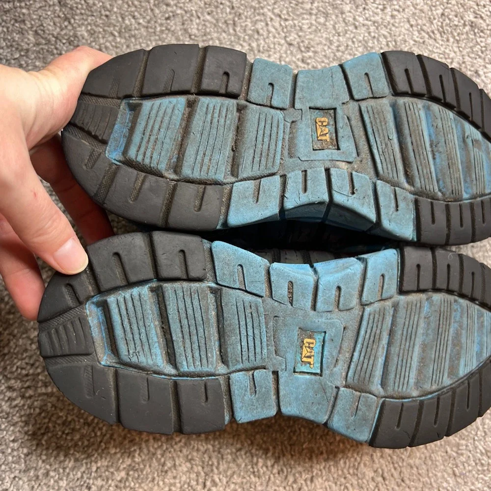 Caterpillar CAT shoes Mens 7 Work Blue Black‎ Sneaker ergo composite toe
